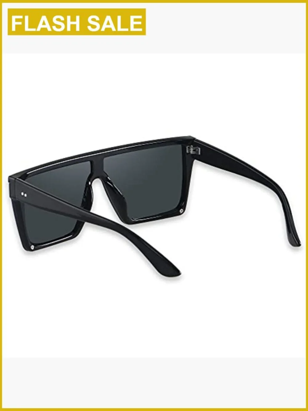 Oversized Square Flat Top Shield Sunglasses Large UV Protection Unisex
